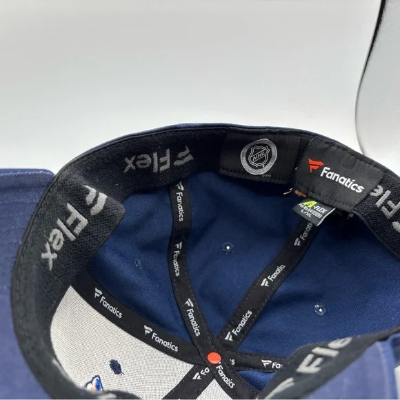 St Louis Blues NHL Fanatics Navy Blue A-Flex Large/X-Large Fitted Baseball Hat - Picture 6 of 8